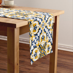 Chemin De Table Court 💙 💛 Beau Azulejos bleu et jaune