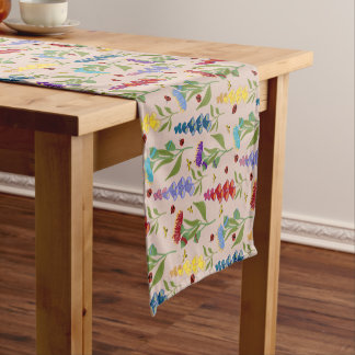 Chemin De Table Court Beau Fleur sauvage, Abeille, Bug dame