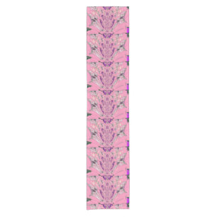 Chemin De Table Court Beau motif coloré rose bébé teint pourpre
