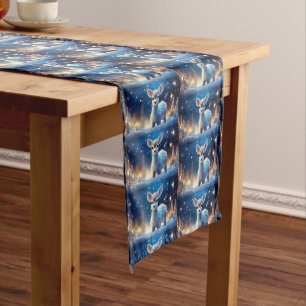 Chemin De Table Court Bébé Reindeer Sparkling Starry Nuit
