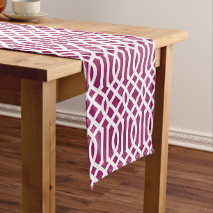 Chemin De Table Court Berry Purple Trellis