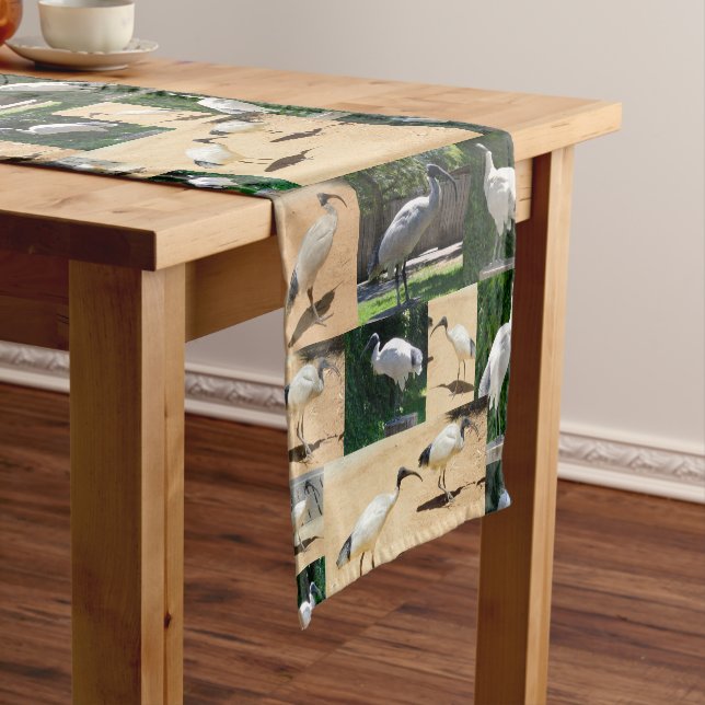 Chemin De Table Court Bin Chicken (Ibis) Photo Collage, (In Situ)