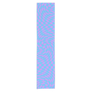 Chemin De Table Court Bleu tendance & Lavande violet À damiers Motif