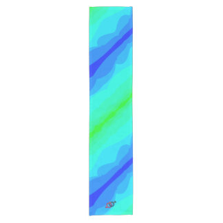 Chemin De Table Court bleu-vert