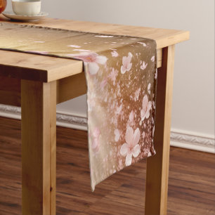 Chemin De Table Court Blizzard en fleur de cerisier sur or