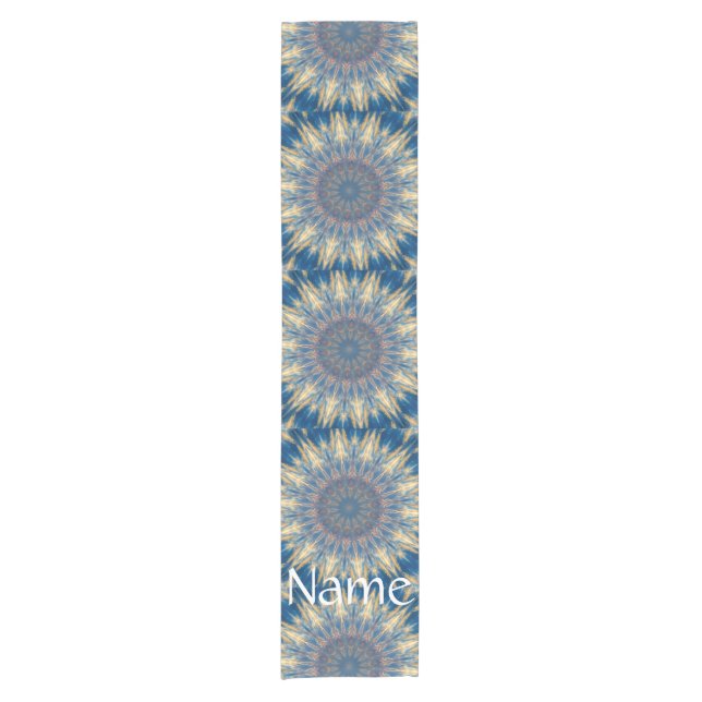 Chemin De Table Court Blue Chakra Kaleidoscope Thunder_Cove (Devant)
