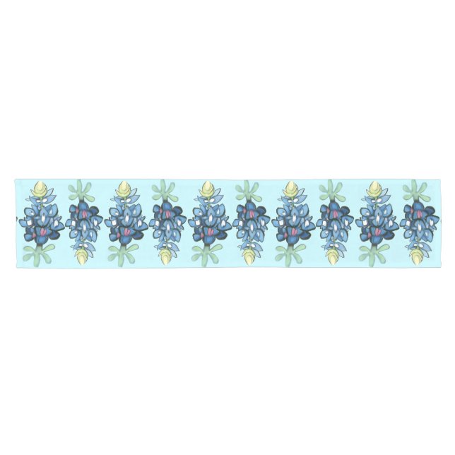 Chemin De Table Court Bluebonnets (Horizontal)