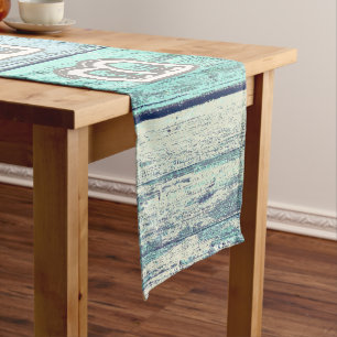 Chemin De Table Court Bois de flottage rustique de plage
