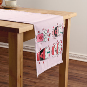 Chemin De Table Court Boisson de la Saint-Valentin amateur de café