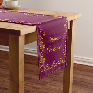 Chemin De Table Court Bonne Pâque Fuchsia rose
