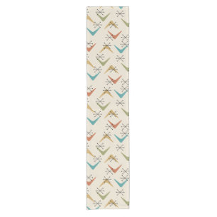 Chemin De Table Court Boomerangs du milieu du siècle Starbursts Multicol