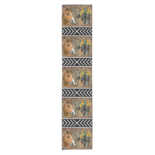 Chemin De Table Court Botte de cowboy du cheval occidental Casquette rou