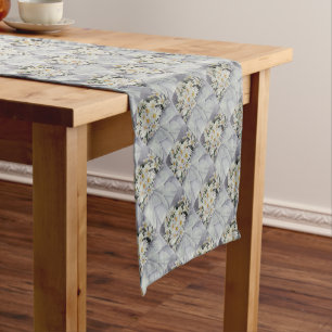 CHEMIN DE TABLE COURT BOUQUET DE JOURNÉES BLANCHES COURTE TABLE COURTE