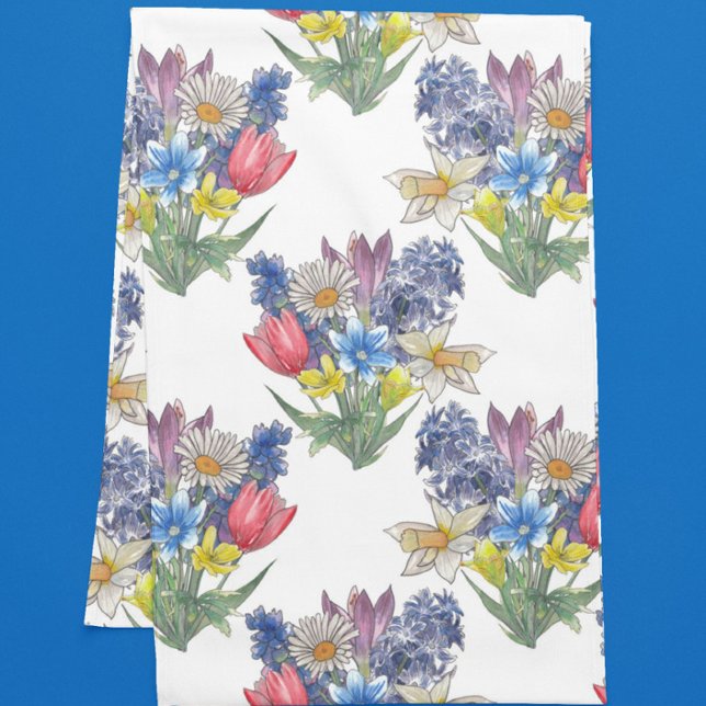Chemin De Table Court Bouquet de printemps (Créateur téléchargé)