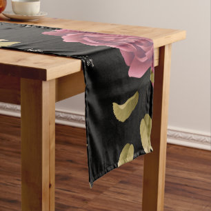 Chemin De Table Court Bouquets de Roses 3