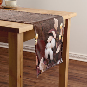 Chemin De Table Court Branche de coton du coureur de table sur le nombre