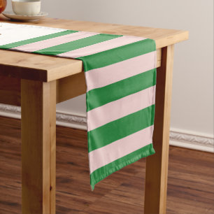 Chemin De Table Court Bright Color Stripes Moderne Message personnalisé