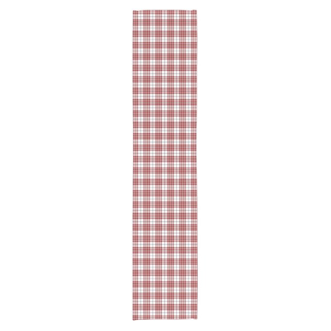 Chemin De Table Court Buchanan tartan rouge blanc carreau (Devant)