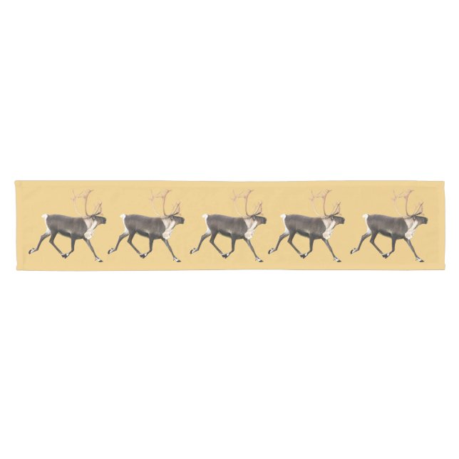 Chemin De Table Court Bull Caribou (Horizontal)