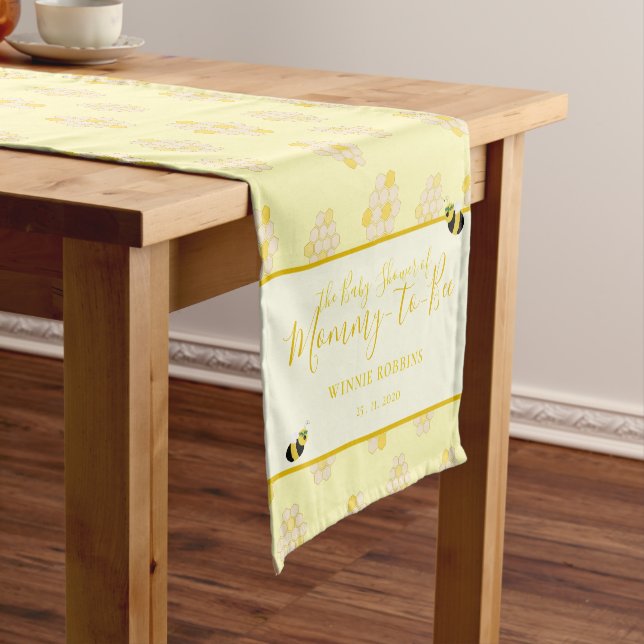 Chemin De Table Court Bumble jaune mignon abeille et Baby shower de peig (In Situ)