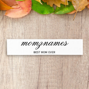 Chemin De Table Court Calligraphie de nom personnalisée Meilleure Maman
