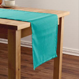 Chemin De Table Court Calme & simple Fond texturé turquoise