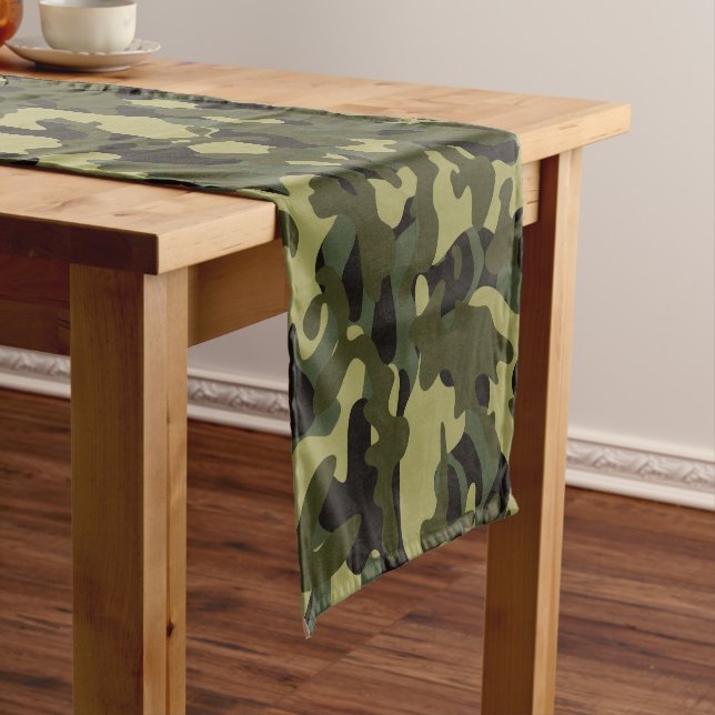 Chemin De Table Court Camouflage Euro Spring (In Situ)