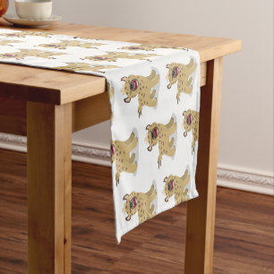 Chemin De Table Court Caricature amusante hyena riant illustration