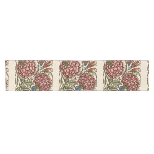 Chemin De Table Court Carnation Tile Fleur Art antique