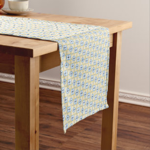 Chemin De Table Court Carrelage jaune et bleu