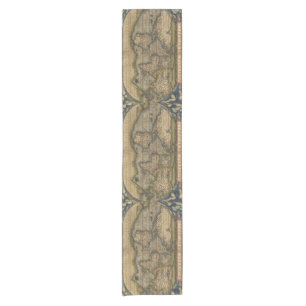 Chemin De Table Court Carte du monde Vintage Atlas Conception historique