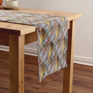 Chemin De Table Court Cèdre cirage Motif animal