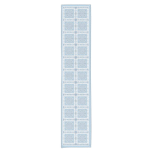 Chemin De Table Court Céramique Lace Bleu clair
