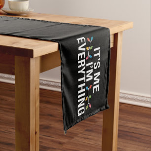 Chemin De Table Court C'est Moi Je Suis Tout Famille Noël Vêtements Asso