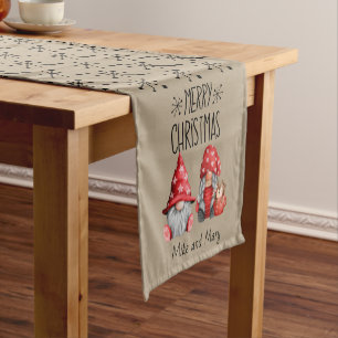 Chemin De Table Court C'est un Noël Mr et Mme Gnome