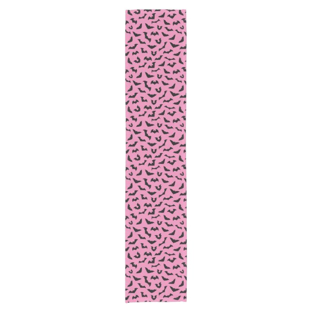 Chemin De Table Court Chauve-souris rose pastel (Devant)