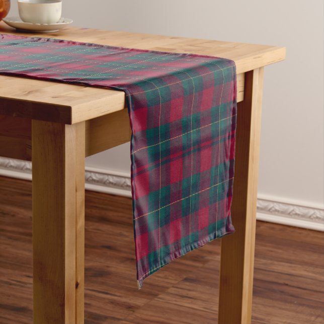 Chemin De Table Court Chemin de table à carreaux tartan rouge (In Situ)