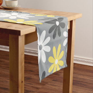 Chemin De Table Court Chemin de Table Florale gray and yellow