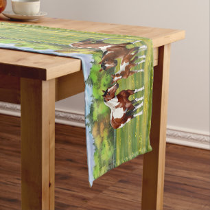 Chemin De Table Court Chevaux Du Quartier De Peinture De Baie Pinto En P