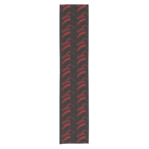 Chemin De Table Court chevrons rouges/noirs élégants modernes élégan