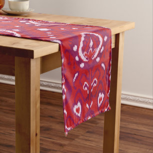 Chemin De Table Court Chic motifs tribaux kat rouge et violet