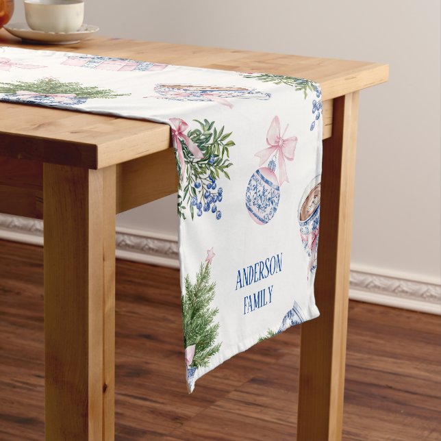 Chemin De Table Court Chinoiserie Coureur de table de Noël (In Situ)