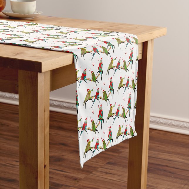 Chemin De Table Court Christmas Budgie Frenzy Table Runner (choisir colo (In Situ)