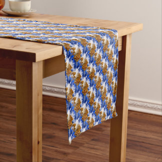 Chemin De Table Court Ciel Bleu Et Nuages Motif D'Art Abstrait