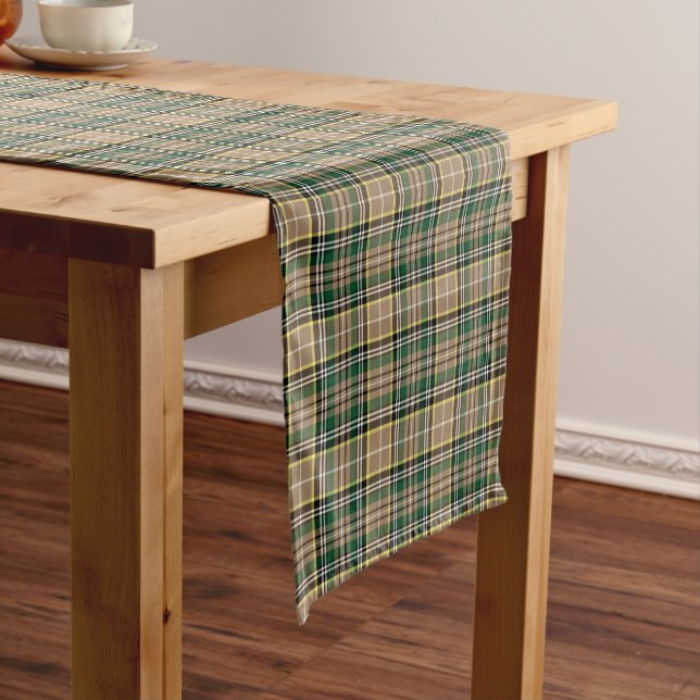 Chemin De Table Court Clan Farrell Tartan Motif Irish Plaid (In Situ)