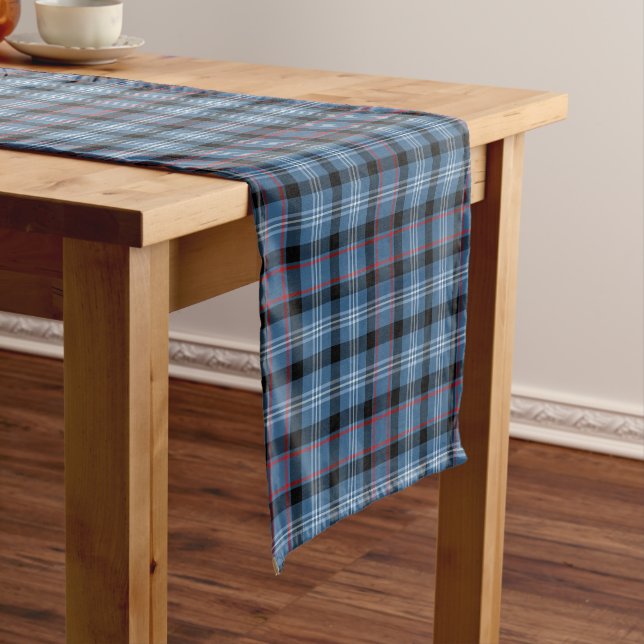 Chemin De Table Court Clan Fitzgerald Tartan Motif Irish Plaid (In Situ)