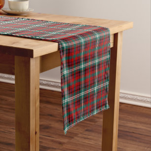 Chemin De Table Court Clan Maguire Tartan Motif Irlandais Plaid