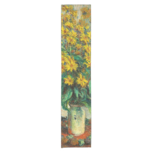 Chemin De Table Court Claude Monet - Fleurs d'artichauts de Jérusalem