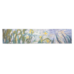 Chemin De Table Court Claude Monet - Iris jaunes et violets