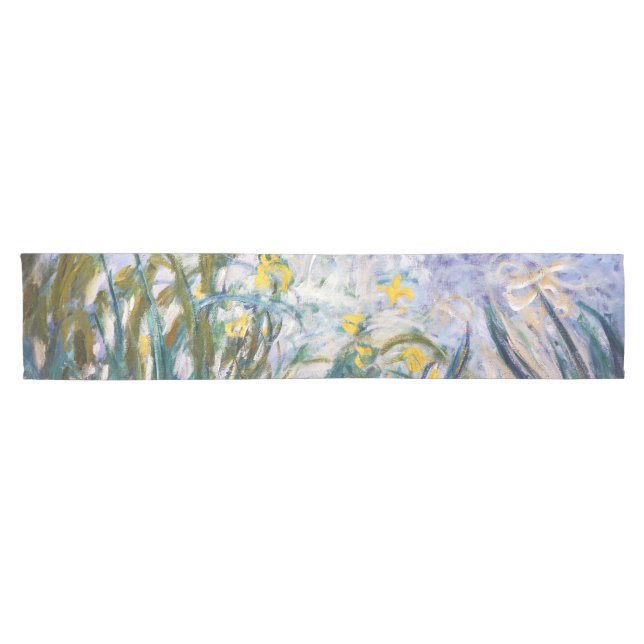 Chemin De Table Court Claude Monet - Iris jaunes et violets (Horizontal)